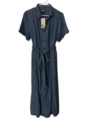 Lands' End Teal Button-Front Shirt